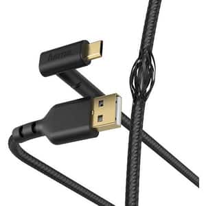 Cablu date HAMA 187215, USB-A - MicroUSB, 1.5m, negru
