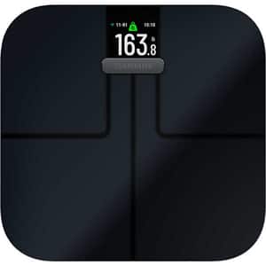 Cantar corporal Smart GARMIN Index S2, 180 kg, Wi-Fi, sticla securizata, negru