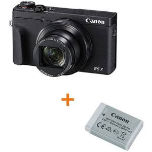 Camera foto digitala CANON PowerShot G5 X Mark ll + Acumulator Canon NB-13L, 4K, 20.1Mp, 5x, 3 inch, Black