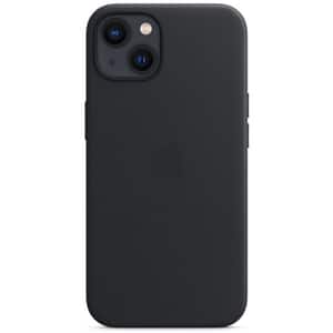 Husa telefon APPLE Leather Case cu MagSafe pentru iPhone 13, MM183ZM/A, Midnight