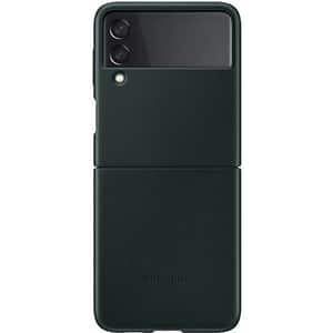 Carcasa pentru SAMSUNG Galaxy Z Flip3, EF-VF711LGEGWW, piele, verde