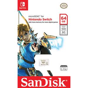 Card de memorie SANDISK microSDXC pentru Nintendo Switch, 64GB, U3, 100MBs