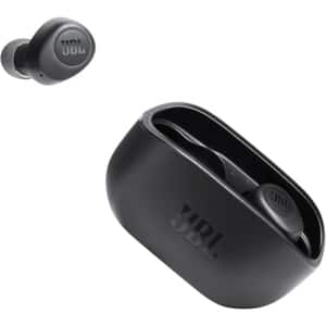 Casti JBL Wave 100TWS, True wireless, Bluetooth, In-ear, Microfon, negru