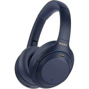 Casti SONY WH-1000XM4, Bluetooth, NFC, Over-Ear, Microfon, Noise Cancelling, albastru