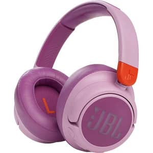 Casti pentru copii JBL JR460NC, Bluetooth, Over-ear, Microfon, Noise cancelling, roz