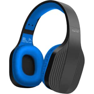 Casti PROMATE Terra, Bluetooth, On-ear, Microfon, albastru-negru
