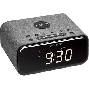 Radio cu ceas PROMATE Cayam, Bluetooth, AM/FM, Incarcare Wireless, negru