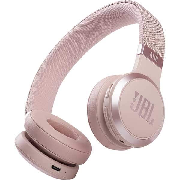 Casti JBL Live 460NC, Bluetooth, On-ear, Microfon, Noise Cancelling, roz