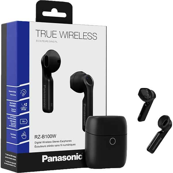Casti PANASONIC RZ-B100WDE-K, True Wireless, Bluetooth, In-Ear, Microfon, negru