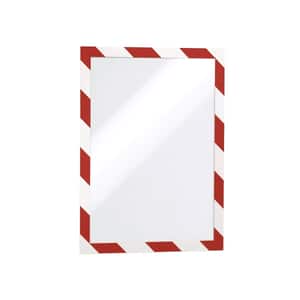 Display magnetic DURABLE Security, A4, 2 bucati, alb-rosu