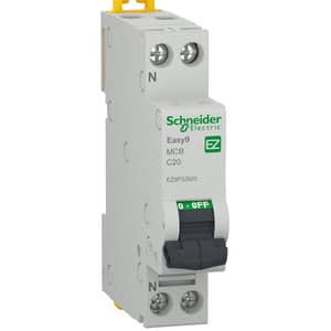 Siguranta automata modulara SCHNEIDER EZ9P32620, 1P + ND, 20A, curba C