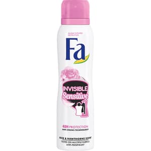 Deodorant spray antiperspirant FA Invisible Sensitive, pentru femei, 150ml