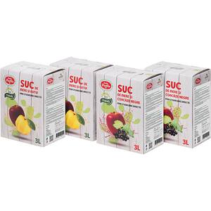 Suc natural DOLCE FRUTTO Mix-Box Mere-Gutui si Mere-Coacaze bax 3L x 4 cutii