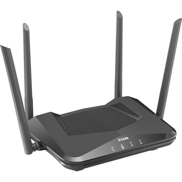 Router Wireless Gigabit D-LINK DIR‑X1560, Wi-Fi 6, Dual-Band 300 + 1200 Mbps, negru