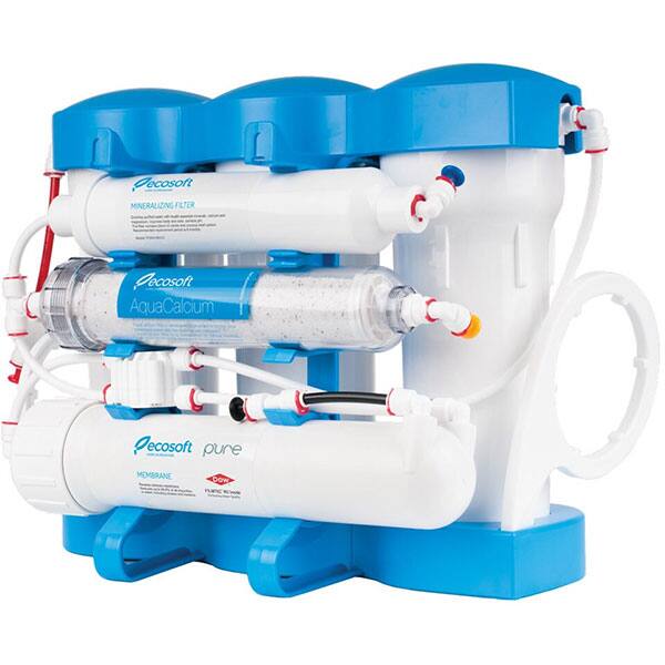 Sistem filtrare cu osmoza inversa ECOSOFT P'Ure 6-50 Aquacalciumr, 0.2 l/min, 6 bar, 1/2", robinet + rezervor 