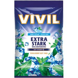 Drajeuri VIVIL Extra Stark cu vitamina C fara zahar, 60g, 6 bucati