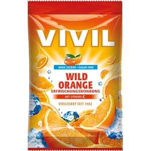 Drajeuri VIVIL portocala salbatica cu vitamina C, 80g, 6 bucati