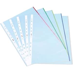 Folii protectie documente NOKI, margine color, 105 microni, 25 bucati
