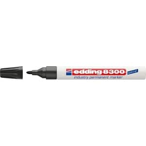 Marker permanent EDDING 8300 Industrial, corp metalic, 1.5-3 mm, negru