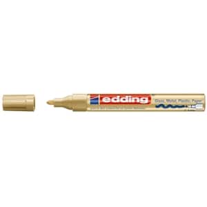 Marker permanent cu vopsea EDDING 750, corp metalic, 2-2-4 mm, auriu