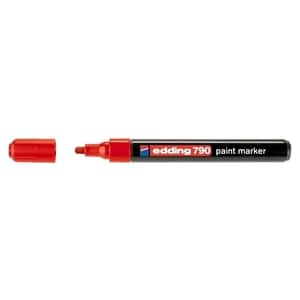 Marker permanent cu vopsea EDDING 790, 2-3 mm, rosu