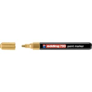 Marker permanent cu vopsea EDDING 790, 2-3 mm, auriu