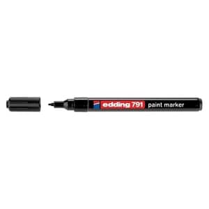 Marker permanent cu vopsea EDDING 791, 1-2 mm, negru
