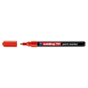 Marker permanent cu vopsea EDDING 791, 1-2 mm, rosu
