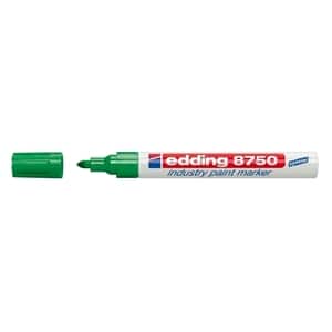 Marker permanent cu vopsea EDDING 8750, corp aluminiu, 2-4 mm, verde