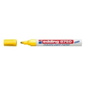 Marker permanent cu vopsea EDDING 8750, corp aluminiu, 2-4 mm, galben