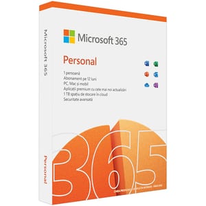 Microsoft 365 Personal 2021, Engleza, Subscriptie 1 an, 1 PC/Mac, 1 Tableta, 1 Telefon, Windows, MacOS, iOS, Android