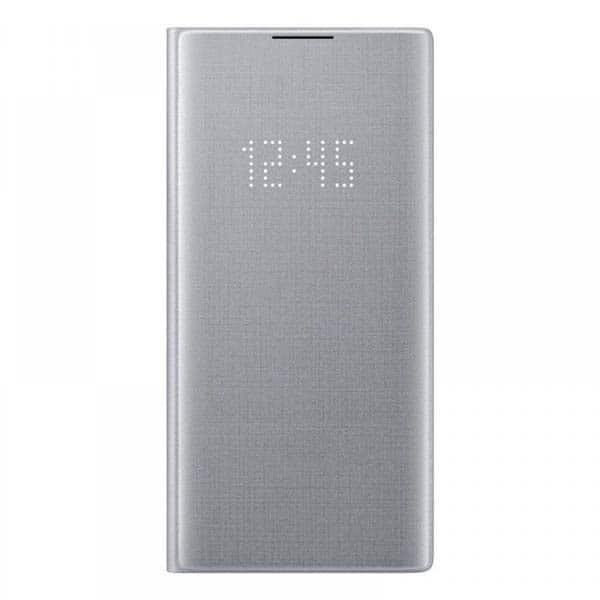 Pine rod Coke Husa Clear View pentru SAMSUNG Galaxy Note 10 Plus, EF-NN975PSEGWW, argintiu