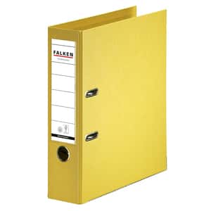Biblioraft plastifiat FALKEN Chromcolor, A4, 80 mm, galben
