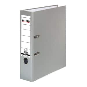 Biblioraft plastifiat/cartonat FALKEN, A4, 80 mm, gri