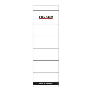 Etichete autoadezive pentru biblioraft FALKEN, 60 x 190 mm, hartie, 10 bucati, alb