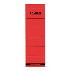 Etichete autoadezive pentru biblioraft FALKEN, 60 x 190 mm, 10 bucati, rosu