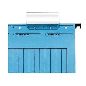 Suport etichete suspendabile FALKEN, 50 bucati, plastic, transparent