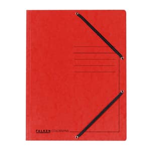Dosar plic cu elastic FALKEN, A4, carton, rosu