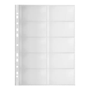 Folii protectie carti de vizita Falken, 120 microni, 10 bucati