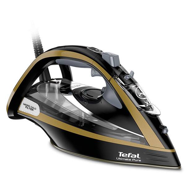 Fier De Calcat Tefal Ultimate Pure Fv9865e0 3000w 250g Min 350ml Talpa Durilium Airglide Autoclean Negru