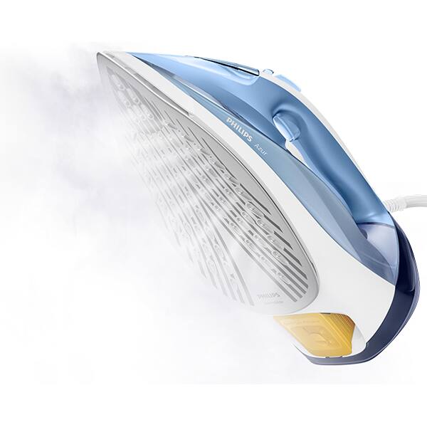 Fier de calcat PHILIPS Azur GC4532/20, 2400W, 180g/min, talpa SteamGlide, alb-bleu