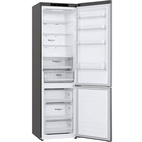 Combina frigorifica LG GBB62PZJMN, No Frost, 384 l, H 203 cm, Clasa E, argintiu