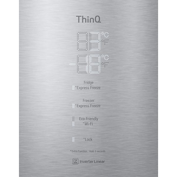 Combina frigorifica LG GBB92STACP, No Frost, 384 l, H 203 cm, Clasa C, argintiu