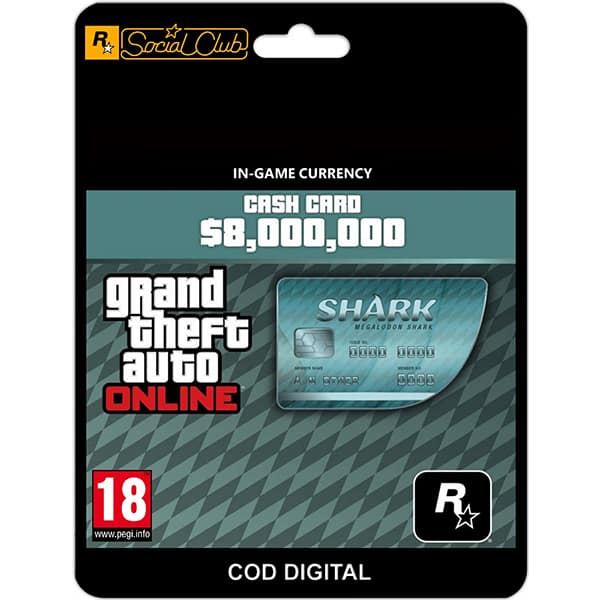 Grand Theft Auto V Online: Megalodon Shark Cash Card (licenta electronica Social Club)