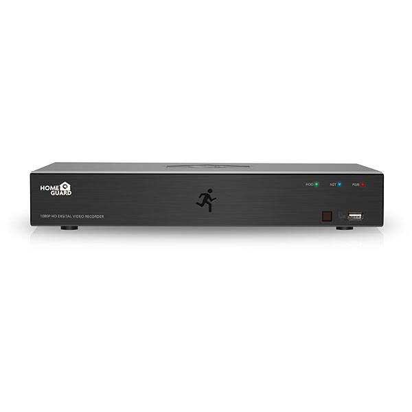 Kit supraveghere video HOMEGUARD HGDVK84404P, 4 camere Full HD 1080p, DVR, 8 canale, senzor PIR, alb-negru