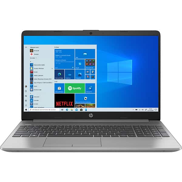 Laptop HP 250 G8, Intel Core i7-1065G7 pana la 3.9GHz, 15.6" Full HD, 8GB, SSD 512GB, Intel Iris Plus, Windows 10 Pro, argintiu
