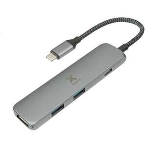 Hub USB XSTORM Worx 196481, USB 3.0, USB-C, HDMI, argintiu