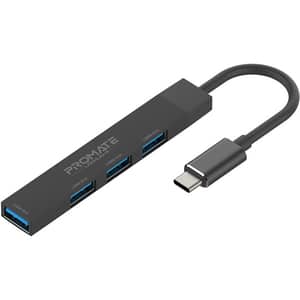 Hub USB PROMATE Lite Hub 4, USB 3.0, negru