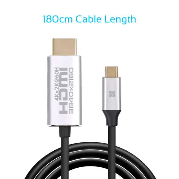 blow hole Brim Neuropathy Cablu HDMI - USB Type-C PROMATE HDLink-60H, 1.5m, negru-argintiu
