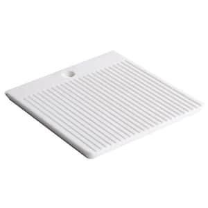 Platou branzetruri SPIN Ida L, 25 x 1.2 cm, corian, alb